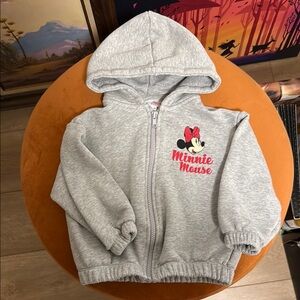 Gray Minnie Mouse Kids Hoodie